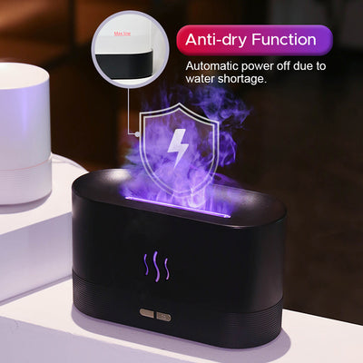 Best Selling USB Ultrasonic Flame Humidifier Led RGB Colorful Essential Oil Fire Flame Aroma Diffuser