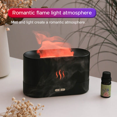 Best Selling USB Ultrasonic Flame Humidifier Led RGB Colorful Essential Oil Fire Flame Aroma Diffuser